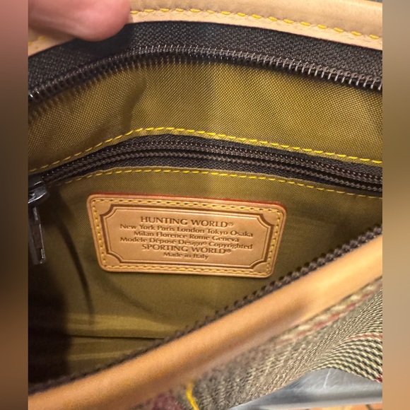 Hunting World never used with tags Scottish plaid leather clutch bag. - Picture 4 of 11